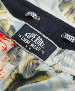 Hawaiian Print 16-Inch Swim Shorts