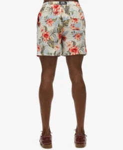 Hawaiian Print 16-Inch Swim Shorts