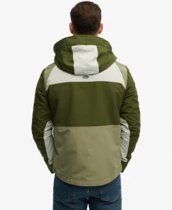 Hooded Colour Block Windbreaker Jacket