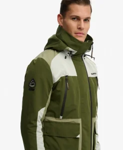 Hooded Colour Block Windbreaker Jacket