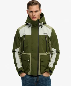 Hooded Colour Block Windbreaker Jacket
