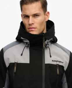 Hooded Colour Block Windbreaker Jacket