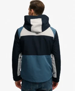 Hooded Colour Block Windbreaker Jacket