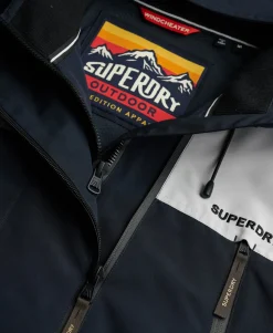 Hooded Colour Block Windbreaker Jacket