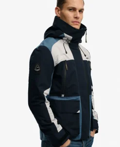 Hooded Colour Block Windbreaker Jacket