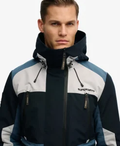 Hooded Colour Block Windbreaker Jacket