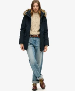 Hooded Everest Faux Fur Parka Coat