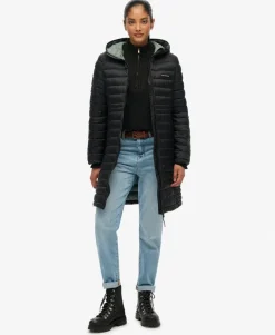Hooded Fuji Lite Mid Length Padded Jacket