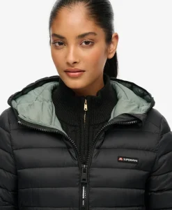 Hooded Fuji Lite Mid Length Padded Jacket
