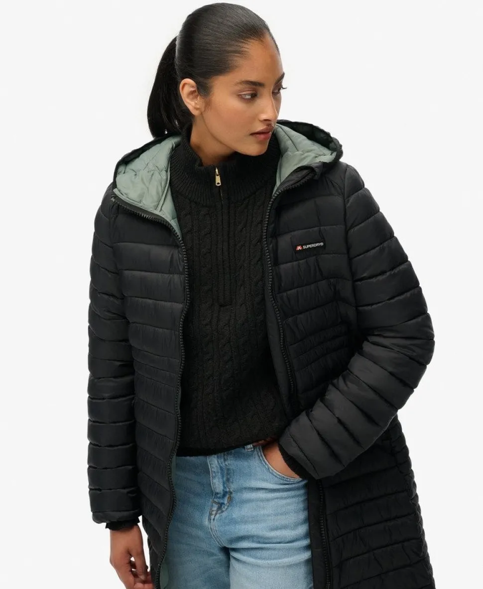 Hooded Fuji Lite Mid Length Padded Jacket