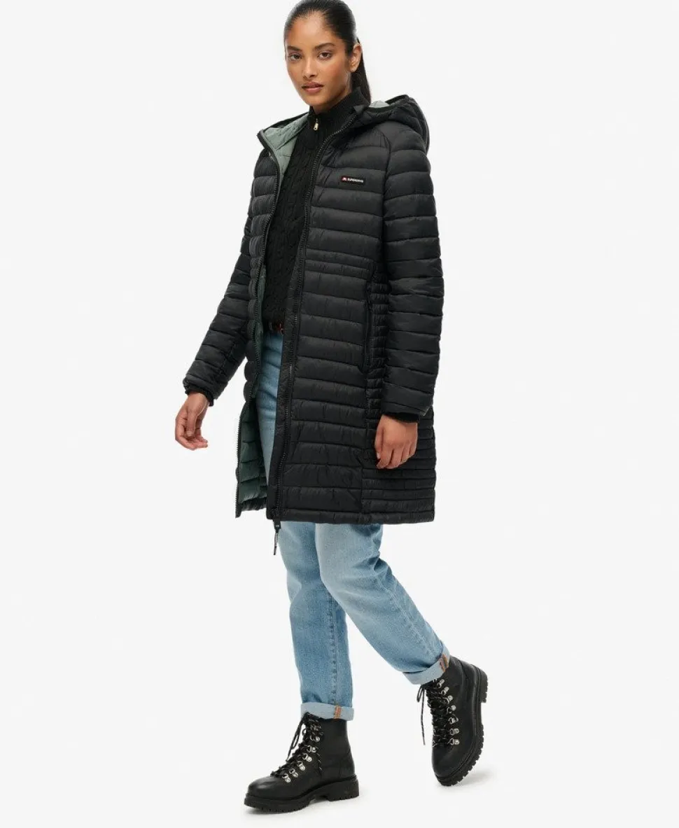 Hooded Fuji Lite Mid Length Padded Jacket
