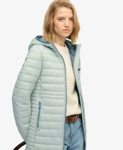 Hooded Fuji Lite Mid Length Padded Jacket
