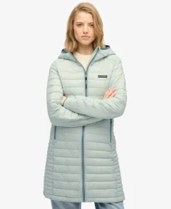 Hooded Fuji Lite Mid Length Padded Jacket