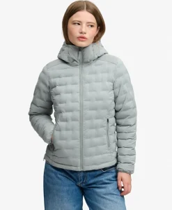 Hooded Heat Weld Padded Jacket