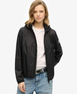 Hooded Logo Windbreaker Jacket