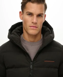 Hooded Microfibre Sport Puffer Jacket