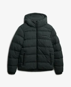Hooded Microfibre Sport Puffer Jacket