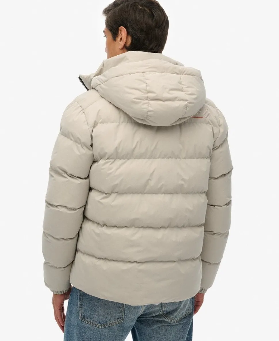 Hooded Microfibre Sport Puffer Jacket