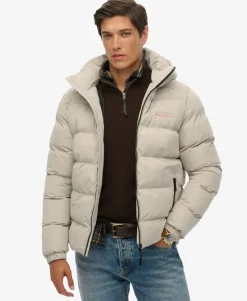 Hooded Microfibre Sport Puffer Jacket