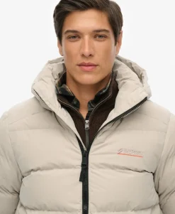 Hooded Microfibre Sport Puffer Jacket