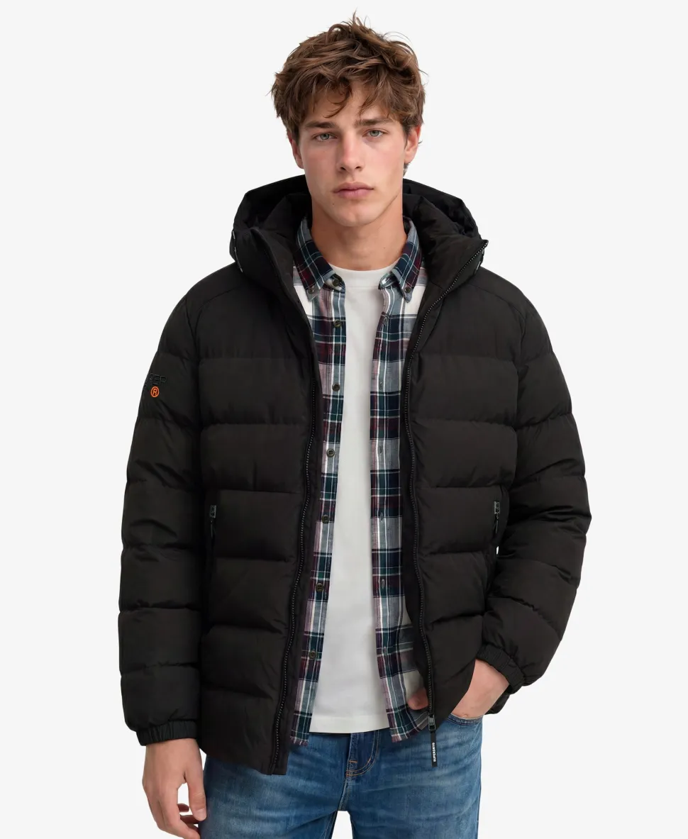 Hooded Sports Puffer Jacket