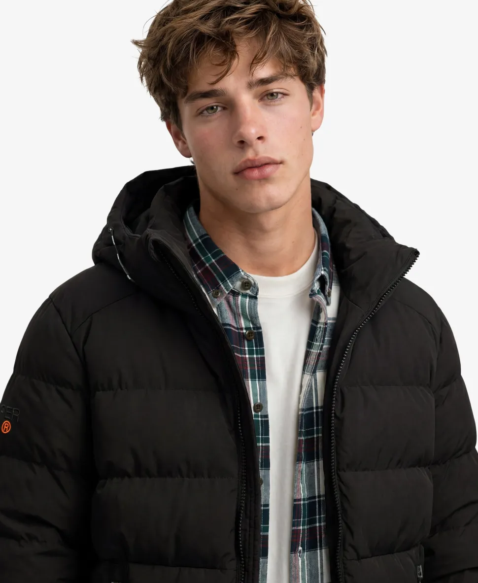 Hooded Sports Puffer Jacket
