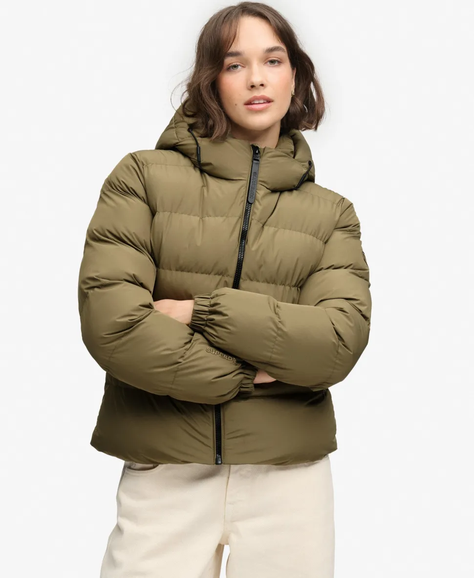 Hooded Sports Puffer Jacket