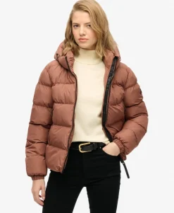 Hooded Sports Puffer Jacket