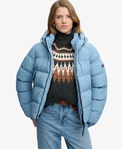 Hooded Sports Puffer Jacket