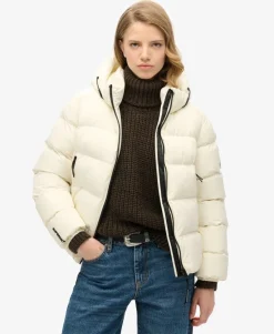 Hooded Sports Puffer Jacket
