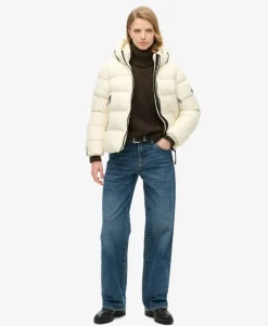 Hooded Sports Puffer Jacket