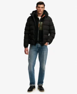 Hooded Sports Puffer Jacket