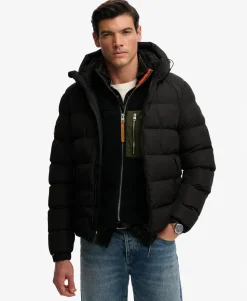 Hooded Sports Puffer Jacket