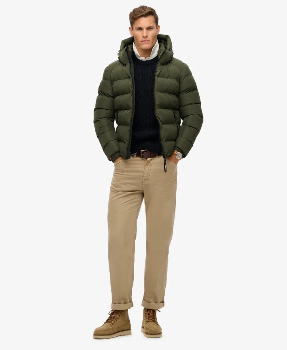 Hooded Sports Puffer Jacket