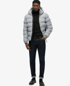 Hooded Sports Puffer Jacket