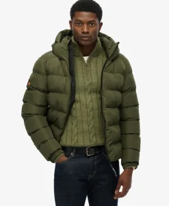 Hooded Sports Puffer Jacket