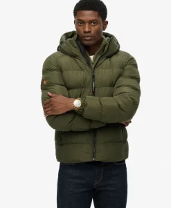 Hooded Sports Puffer Jacket