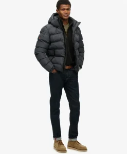 Hooded Sports Puffer Jacket