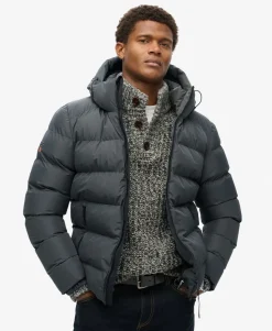 Hooded Sports Puffer Jacket