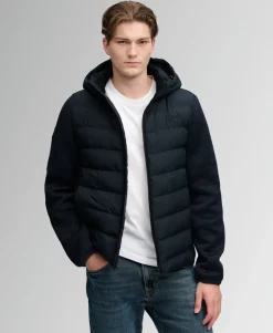 Hooded Storm Knit Hybrid Jacket