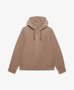 Hooded Washed Twill Jacket