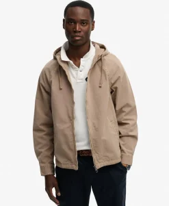 Hooded Washed Twill Jacket