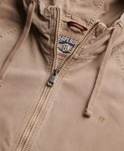 Hooded Washed Twill Jacket