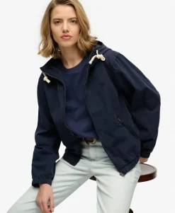 Hooded Washed Twill Jacket