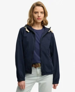 Hooded Washed Twill Jacket
