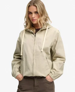 Hooded Washed Twill Jacket