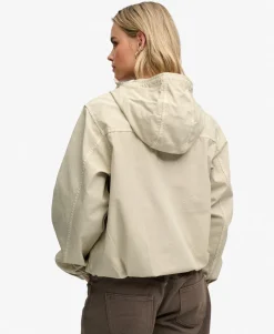 Hooded Washed Twill Jacket