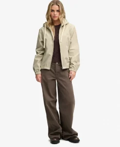 Hooded Washed Twill Jacket