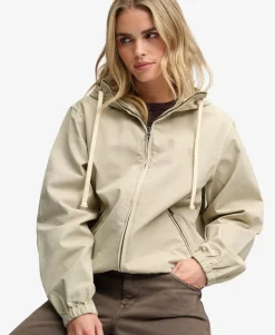 Hooded Washed Twill Jacket