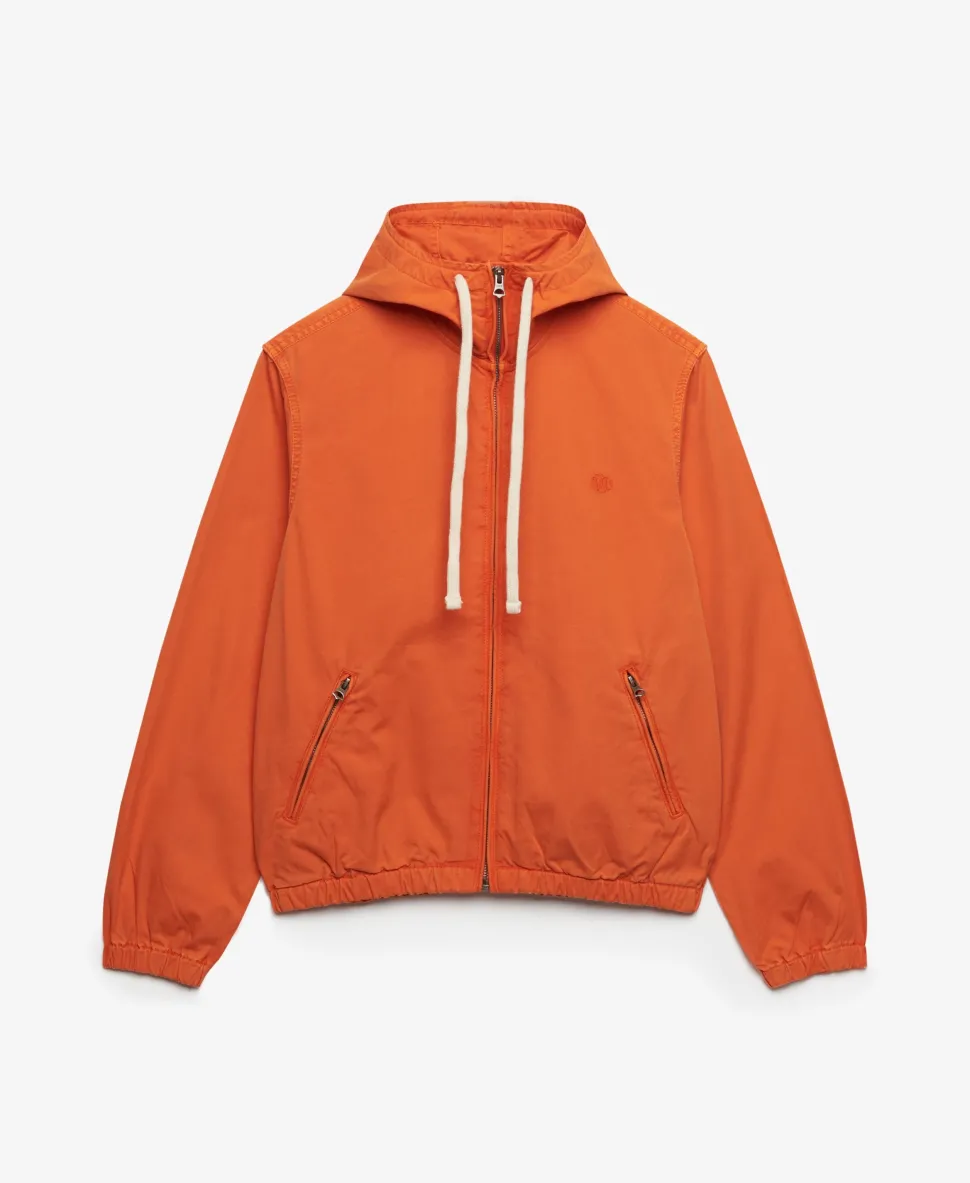 Hooded Washed Twill Jacket